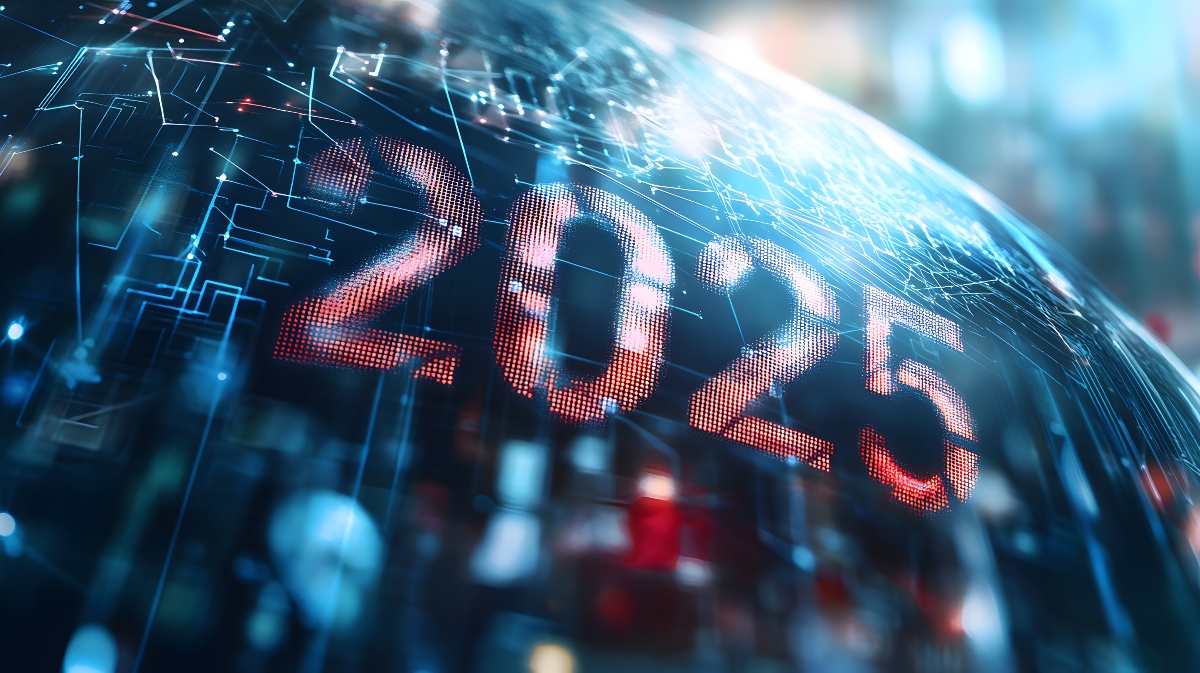 2025 on a digital globe